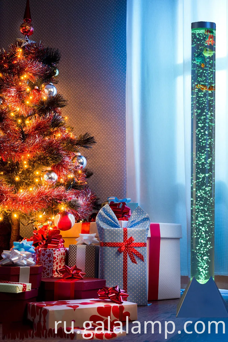 Живой фэнтезийный пузырьный аквариум с красочной рыбой и световыми эффектами